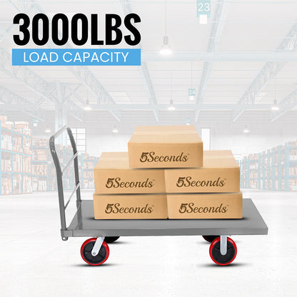 MAXLOAD Heavy Duty Industrial Platform Cart 60"X 30” with 3300 lbs
