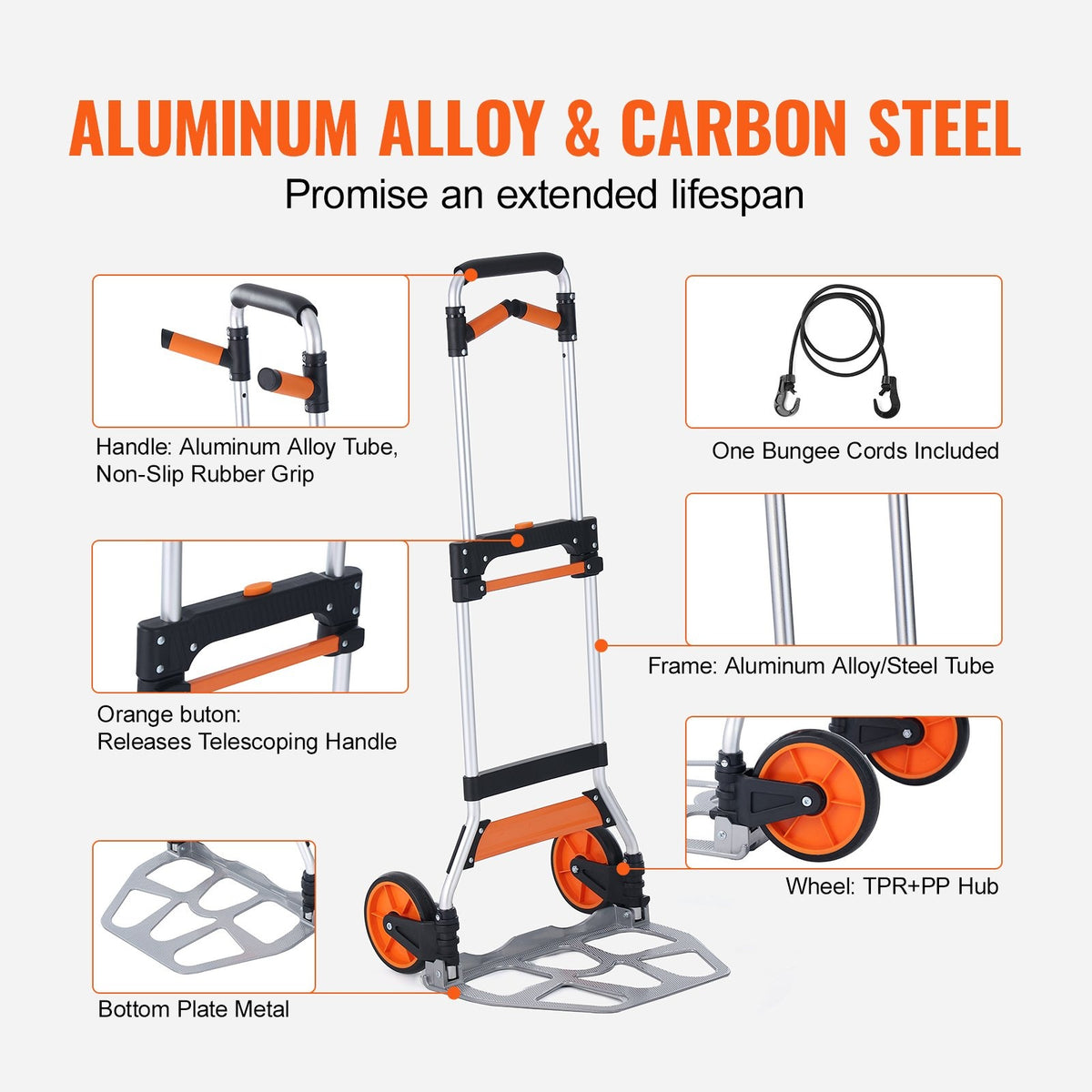 309 lb Folding Aluminum Hand Truck | NOVU CA