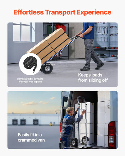 500 lbs Heavy Duty Hand Truck Dolly | Aluminum Alloy | Novu