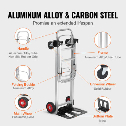 250/400 lb 2-in-1 Folding Hand Truck | NOVU CA