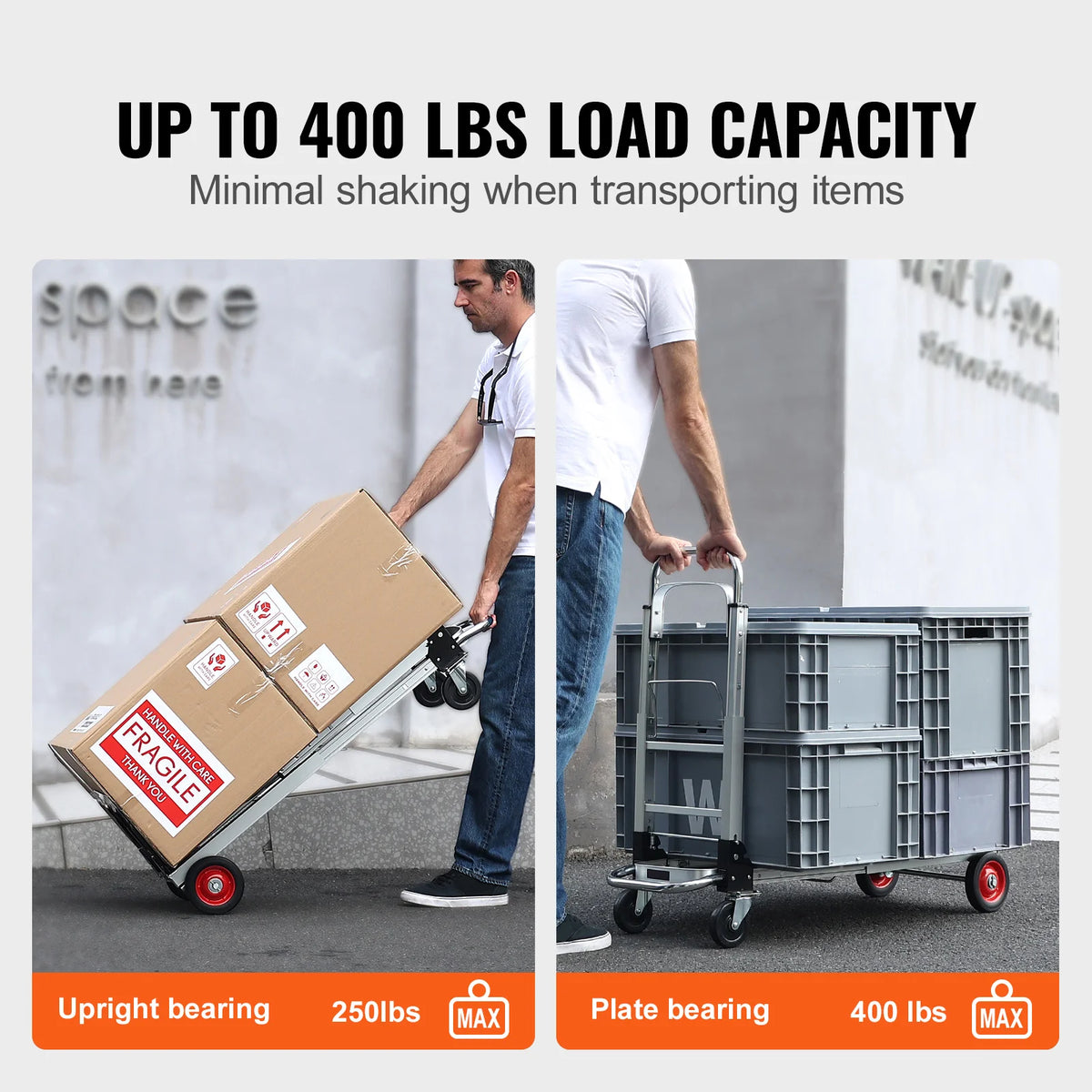 250/400 lb 2-in-1 Folding Hand Truck | NOVU CA