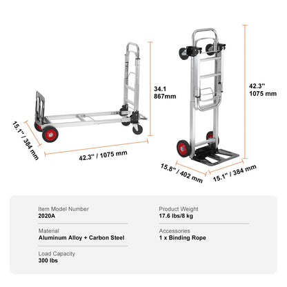 250/400 lb 2-in-1 Folding Hand Truck | NOVU CA