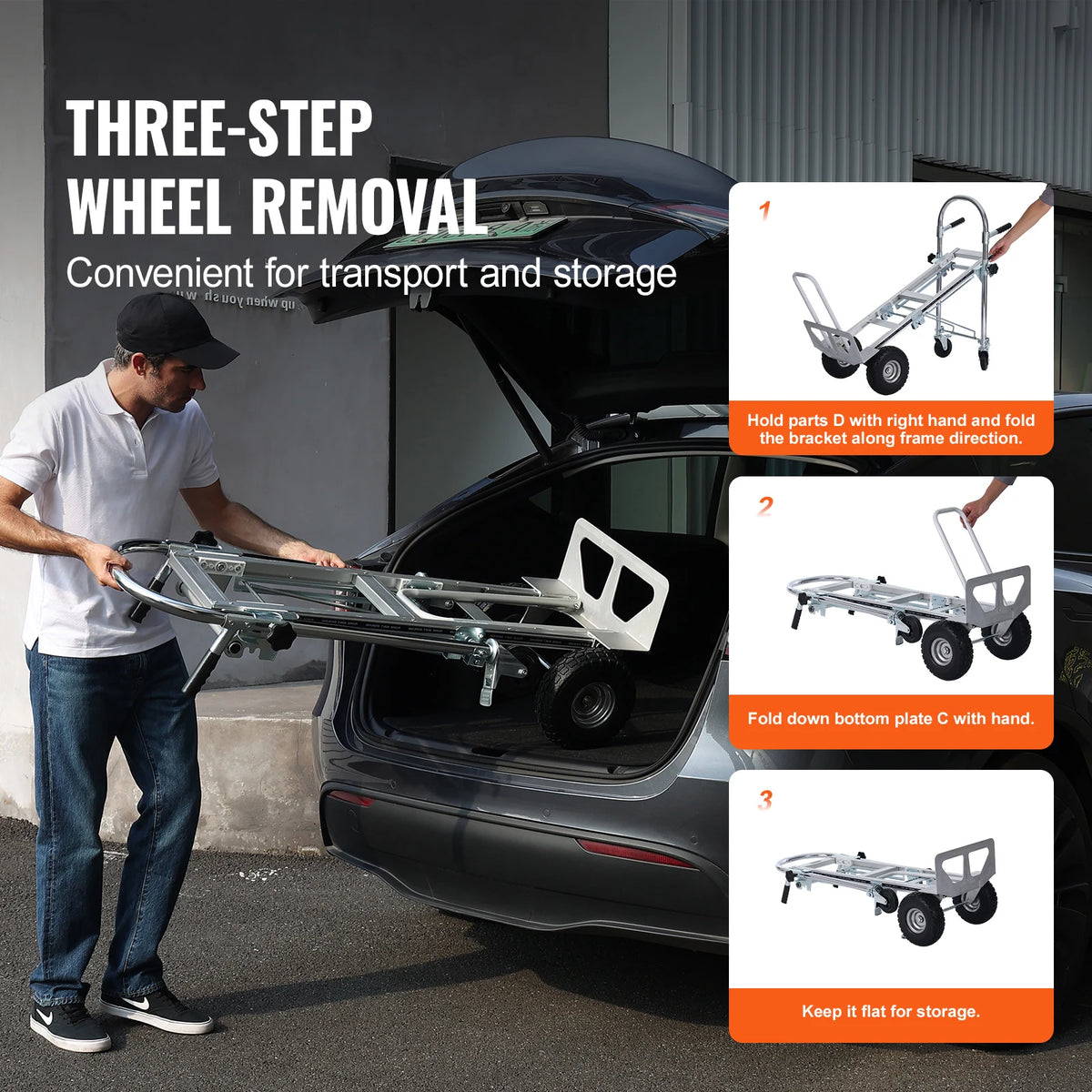 800/1,000 lb 4-in-1 Convertible Aluminum Hand Truck | NOVU CA