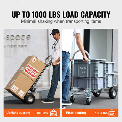 800/1,000 lb 4-in-1 Convertible Aluminum Hand Truck | NOVU CA