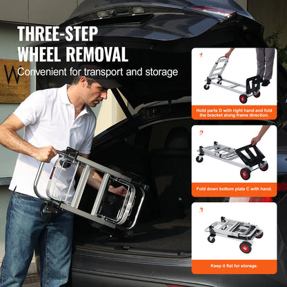250/400 lb 2-in-1 Folding Hand Truck | NOVU CA