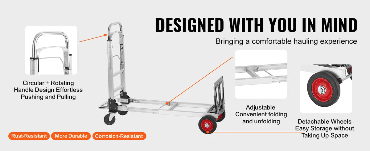 250/400 lb 2-in-1 Folding Hand Truck | NOVU CA