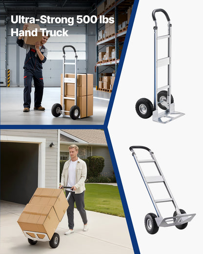 500 lbs Heavy Duty Hand Truck Dolly | Aluminum Alloy | Novu