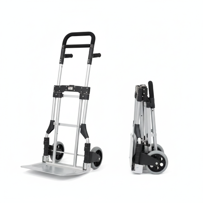 Folding hand truck, open and folded