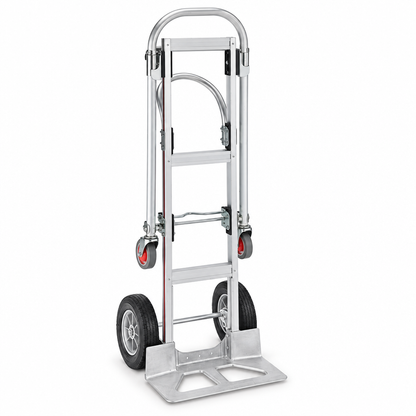 Front-left angle of the aluminum convertible hand truck